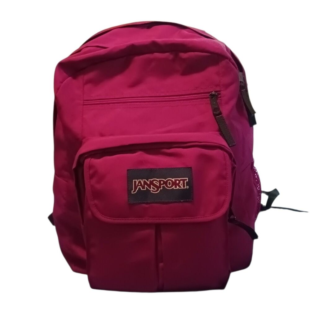 JanSport Union Pack Backpack-Fuschia-15" Padded Laptop-Water Bottle Holder-27L